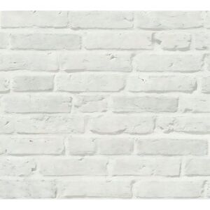 Profhome Stone Tile Non-Woven Wallpaper - Grey - Wall Decor Profhome Stone Tile Non-Woven Wallpaper - Grey - Wall Decor