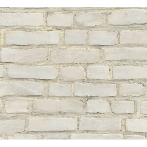 Profhome - Stone tile wallpaper wall 374141 non-woven wallpaper smooth with nature-inspired pattern matt grey white 5.33 m2 (57 ft2) Profhome - Stone tile wallpaper wall 374141 non-woven wallpaper smooth with nature-inspired pattern matt grey white 5.33 m2 (57 ft2)