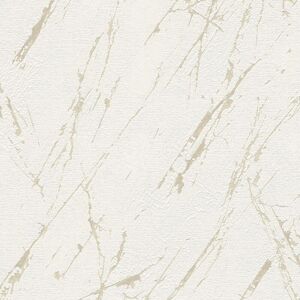 Profhome - Stone tile wallpaper wall 393363 non-woven wallpaper textured in marble look shiny white cream ivory pearl gold 5.33 m2 Profhome - Stone tile wallpaper wall 393363 non-woven wallpaper textured in marble look shiny white cream ivory pearl gold 5.33 m2