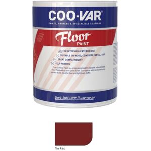 Coo-var - CooVar Floor Paint - Tile Red - 2.5 Litre Coo-var - CooVar Floor Paint - Tile Red - 2.5 Litre