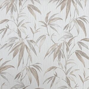 HOLDEN Taupe Beige Floral Wallpaper Textured Bamboo Leaves Thick Quality Italian Vinyl HOLDEN Taupe Beige Floral Wallpaper Textured Bamboo Leaves Thick Quality Italian Vinyl