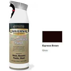 Rust-oleum - Universal All Surface Spray Paint - Gloss - Expresso Brown - 400ml Rust-oleum - Universal All Surface Spray Paint - Gloss - Expresso Brown - 400ml