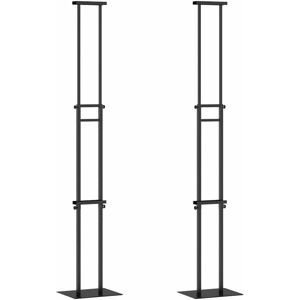 Trade Show Displays 2 pcs Black 30 x 24 x 208 cm Iron vidaXL Trade Show Displays 2 pcs Black 30 x 24 x 208 cm Iron vidaXL