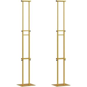 Trade Show Displays 2 pcs Gold 30 x 24 x 208 cm Iron vidaXL Trade Show Displays 2 pcs Gold 30 x 24 x 208 cm Iron vidaXL