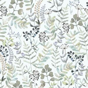 Ugepa - Botanical Leaf Wallpaper Floral Garden Sage Green Paste The Wall Vinyl Ugepa - Botanical Leaf Wallpaper Floral Garden Sage Green Paste The Wall Vinyl