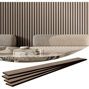 VOVOR Silver Wooden Wall Acoustic Panels - Noise Reduction - 7.9 x 94.5 inch - Modern Interior Decor VOVOR Silver Wooden Wall Acoustic Panels - Noise Reduction - 7.9 x 94.5 inch - Modern Interior Decor