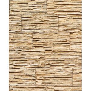 Edem - Vinyl wallpaper wall modern textured stone natural 1003-31 brick decor washable sand beige brown 5.33 sqm (57 sq ft) Edem - Vinyl wallpaper wall modern textured stone natural 1003-31 brick decor washable sand beige brown 5.33 sqm (57 sq ft)