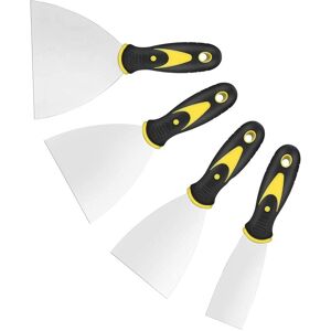 AOUGO Wallpaper Scraper, 1.5', 3', 4', 5' Wide, Putty Knife Set, Metal Spatula Knife, Painting Tools (4 Pack) AOUGO Wallpaper Scraper, 1.5', 3', 4', 5' Wide, Putty Knife Set, Metal Spatula Knife, Painting Tools (4 Pack)