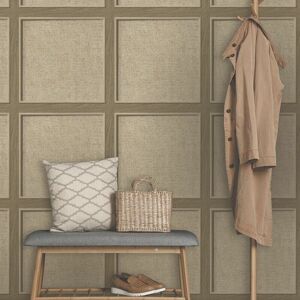 Rasch - Walnut Oak Panelled Wallpaper 3D Smooth Brown Weave Wood Grain Effect Rasch - Walnut Oak Panelled Wallpaper 3D Smooth Brown Weave Wood Grain Effect