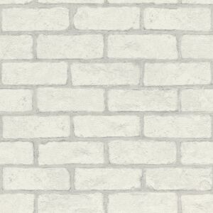 Rasch - White Brick Effect Wallpaper Textured Industrial Rustic Grey Rasch - White Brick Effect Wallpaper Textured Industrial Rustic Grey