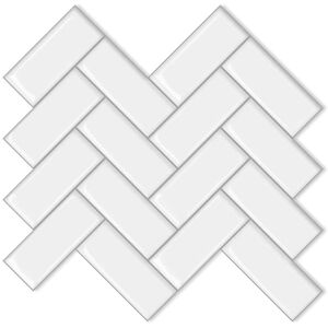 Linghhang - White Self Adhesive Tile Wallpaper 30 x 30 cm Mosaic Style Wall Sticker Waterproof Decorative Film for Bathroom and Kitchen Wall Tiles Linghhang - White Self Adhesive Tile Wallpaper 30 x 30 cm Mosaic Style Wall Sticker Waterproof Decorative Film for Bathroom and Kitchen Wall Tiles