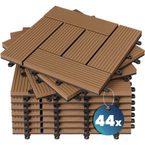 Deuba Casaria® wpc Composite Decking Tiles 30x30cm Cuttable Interlocking System Drainage System Garden Balcony Patio Click Lock-In Flooring Deck Anthracite Deuba Casaria® wpc Composite Decking Tiles 30x30cm Cuttable Interlocking System Drainage System Garden Balcony Patio Click Lock-In Flooring Deck Anthracite