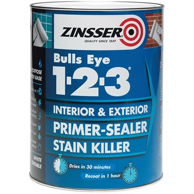 Zinsser - ZN7040001E1 Bulls Eye® 1-2-3 Primer & Sealer Paint 500ml ZINBE123500 Zinsser - ZN7040001E1 Bulls Eye® 1-2-3 Primer & Sealer Paint 500ml ZINBE123500