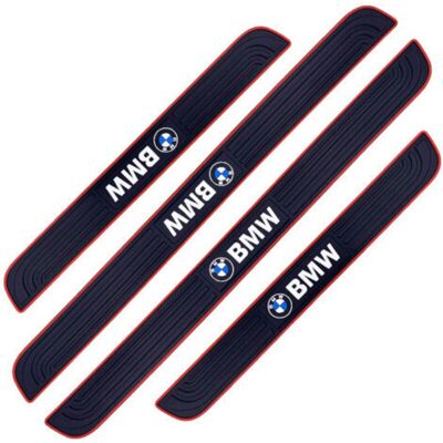 MCBOSON 4 PCS Car Door Sill Strips Threshold Plate Protectors Sticker Car Adhesive Film for Door Sill Protection Guard Plate Car Door Sill Guard in Soft PVC MCBOSON 4 PCS Car Door Sill Strips Threshold Plate Protectors Sticker Car Adhesive Film for Door Sill Protection Guard Plate Car Door Sill Guard in Soft PVC