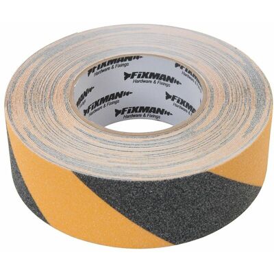 Anti-Slip Tape - 50mm x 18m Black/Yellow - Fixman Anti-Slip Tape - 50mm x 18m Black/Yellow - Fixman
