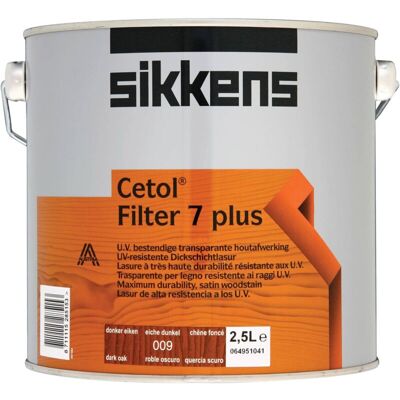 Cetol Filter 7 Plus Woodstain Paint - 5 Litre - Dark Oak (009) - Sikkens Cetol Filter 7 Plus Woodstain Paint - 5 Litre - Dark Oak (009) - Sikkens
