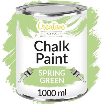 Creative Deco 1L Verde Primavera Chalk Paint for Furniture - Paint Creative Deco 1L Verde Primavera Chalk Paint for Furniture - Paint