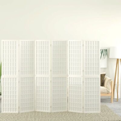 vidaXL White 240x170cm Foldable Japanese Style Shoji Room Divider vidaXL White 240x170cm Foldable Japanese Style Shoji Room Divider