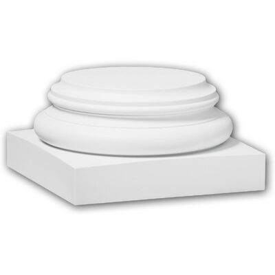 Profhome 113700 White Full Column Base - Classic Style Profhome 113700 White Full Column Base - Classic Style