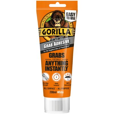 Gorilla Glue 2044311 Gorilla Heavy-Duty Grab Adhesive White 200ml GRGGA200WH Gorilla Glue 2044311 Gorilla Heavy-Duty Grab Adhesive White 200ml GRGGA200WH