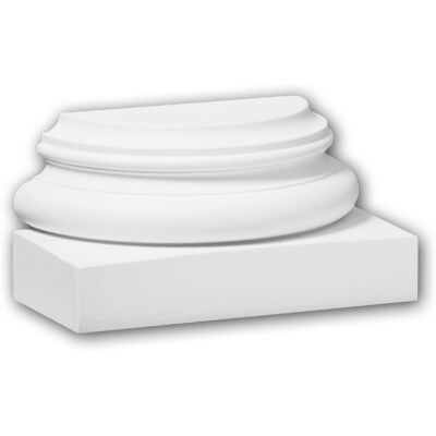 Profhome 117700 - Half column base - White - Sturdy polyurethane foam Profhome 117700 - Half column base - White - Sturdy polyurethane foam