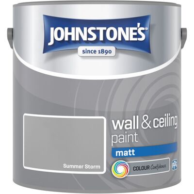 Johnstone's Johnstones Wall & Ceiling Matt Emulsion Paint 2.5l Summer Storm - Paint Johnstone's Johnstones Wall & Ceiling Matt Emulsion Paint 2.5l Summer Storm - Paint