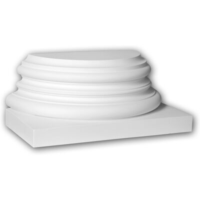 PROFHOME DECOR Half Column Base Profhome 417301 Exterior Trim Column Facade Element Corinthian Style White PROFHOME DECOR Half Column Base Profhome 417301 Exterior Trim Column Facade Element Corinthian Style White