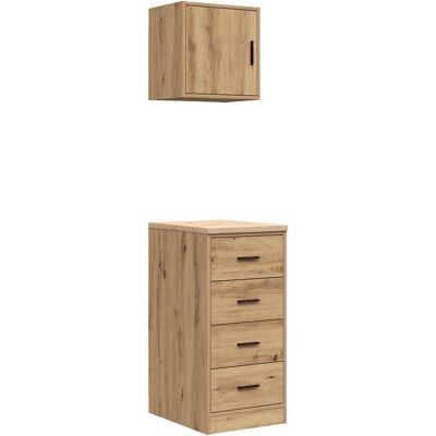 vidaXL Garage Cabinets 2 pcs Artisan Oak Engineered Wood cabinet tool cabinet - Garage Cabinets vidaXL Garage Cabinets 2 pcs Artisan Oak Engineered Wood cabinet tool cabinet - Garage Cabinets