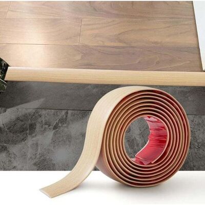SIOKS 2m Threshold Profile, Self-adhesive Pvc Threshold Strip, Transition Profile Between Tiles And Parquet Flooring, 4cm, Beige Oak Finish SIOKS 2m Threshold Profile, Self-adhesive Pvc Threshold Strip, Transition Profile Between Tiles And Parquet Flooring, 4cm, Beige Oak Finish