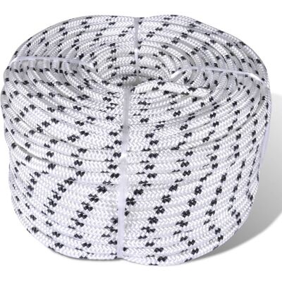 vidaXL Boat Rope Polyester 6 mm 500 m White - Rope vidaXL Boat Rope Polyester 6 mm 500 m White - Rope