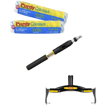 Purdy - Colossus 4pc Complete Roller System Kit 12' Rollers Adjustable Frame + Pole Purdy - Colossus 4pc Complete Roller System Kit 12' Rollers Adjustable Frame + Pole