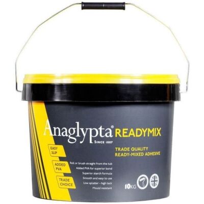 Anaglypta - Ready Mixed Wallpaper Paste Adhesive Mix 10kg Added pva Mould Resist Anaglypta - Ready Mixed Wallpaper Paste Adhesive Mix 10kg Added pva Mould Resist