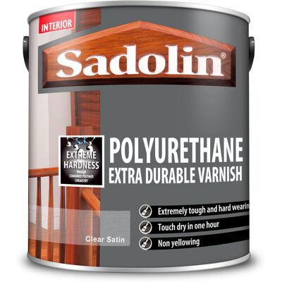 Sadolin - Polyurethane Extra Durable - Satin - 2.5L - Varnish Sadolin - Polyurethane Extra Durable - Satin - 2.5L - Varnish