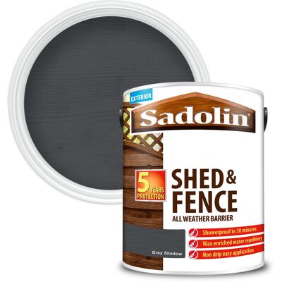Sadolin - Shed & Fence Protector All Weather Barrier - Grey Shadow Sadolin - Shed & Fence Protector All Weather Barrier - Grey Shadow