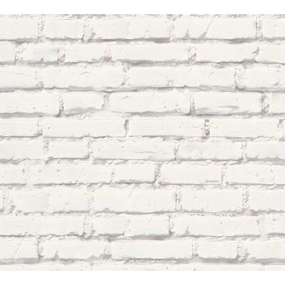 Profhome 319431-GU White/Grey Stone-Texture Non-Woven Wallpaper - Wall Decor Profhome 319431-GU White/Grey Stone-Texture Non-Woven Wallpaper - Wall Decor