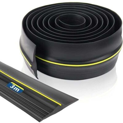SNQ Universal garage door threshold seal, rubber garage door seal, garage door seal, weatherproof floor seal (3 m, black)-- SNQ Universal garage door threshold seal, rubber garage door seal, garage door seal, weatherproof floor seal (3 m, black)--