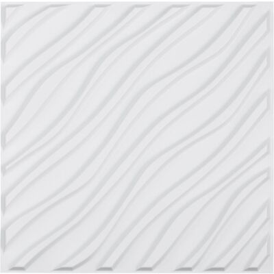 Vevor 3d Wall Panels 12-Pack 19.7x19.7'' Pvc 32 Sq.Ft Coverage Wave Matte White - Wall Panels Vevor 3d Wall Panels 12-Pack 19.7x19.7'' Pvc 32 Sq.Ft Coverage Wave Matte White - Wall Panels