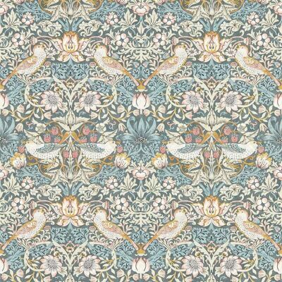 William Morris Strawberry Thief Wallpaper Slate Grey - Art & Crafts William Morris Strawberry Thief Wallpaper Slate Grey - Art & Crafts
