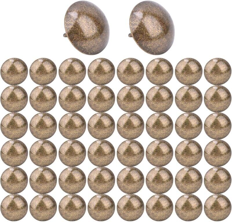 Héloise - 50 Pieces Thickened Upholstery Tacks Furniture Nail Pins, Furniture Nail Head Decorative Trim, Round Head Decorative Hardware Parts(2323mm)