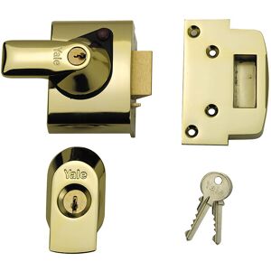 Yale Locks 630020005174 BS2 Nightlatch British Standard Lock 40mm Backset Brasslux Finish Visi YALPBS2BLX