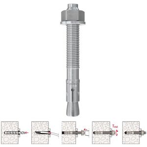 Fischer - fxa Through Bolts (Silver) - 12 x 126mm (20 Pack)