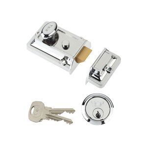 Locks 630077105162 P77 Traditional Nightlatch 60mm Backset Chrome Finish Visi YALP77CH - Yale