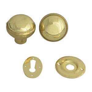 Locks P405-PB P405 Rim Knob Polished Brass Finish YALP405PB - Yale
