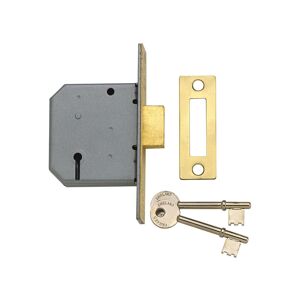 Yale Locks 650322105025 PM322 3 Lever Mortice Deadlock Polished Brass 65mm 2.5in YALPM322PB25