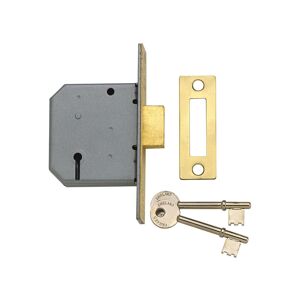 Locks 650322205025 PM322 3 Lever Mortice Deadlock Polished Brass 79mm 3in YALPM322PB30 - Yale
