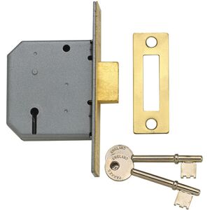 Locks 650322105162 PM322 3 Lever Mortice Deadlock Polished Chrome 65mm 2.5in YALPM322CH25 - Yale