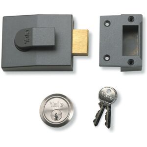 Yale - Deadbolt Nightlatch 60mm Backset Dark Metal Grey