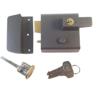 Double Security Rim Lock 60mm Backset Polished Brass - Yale