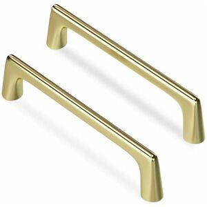 HÉLOISE 10 Pieces 128mm Wardrobe Handles with Zinc Alloy Screws for Cabinet, Cupboard, Pull Handle, Door Handle for Kitchen Drawer, Bedroom Furniture