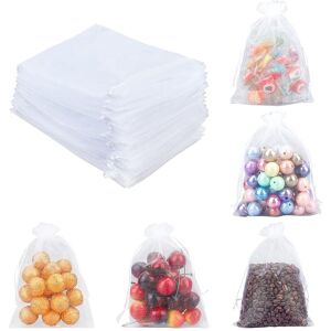 100pcs 30x40cm Bird and Insect Protection Tulle Bags for Plants, Fine Tulle Gift Bags for Cosmetics White Groofoo